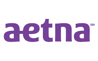 The Aetna logo in bold, purple lowercase letters on a light gray background. | California Urgent Care Center